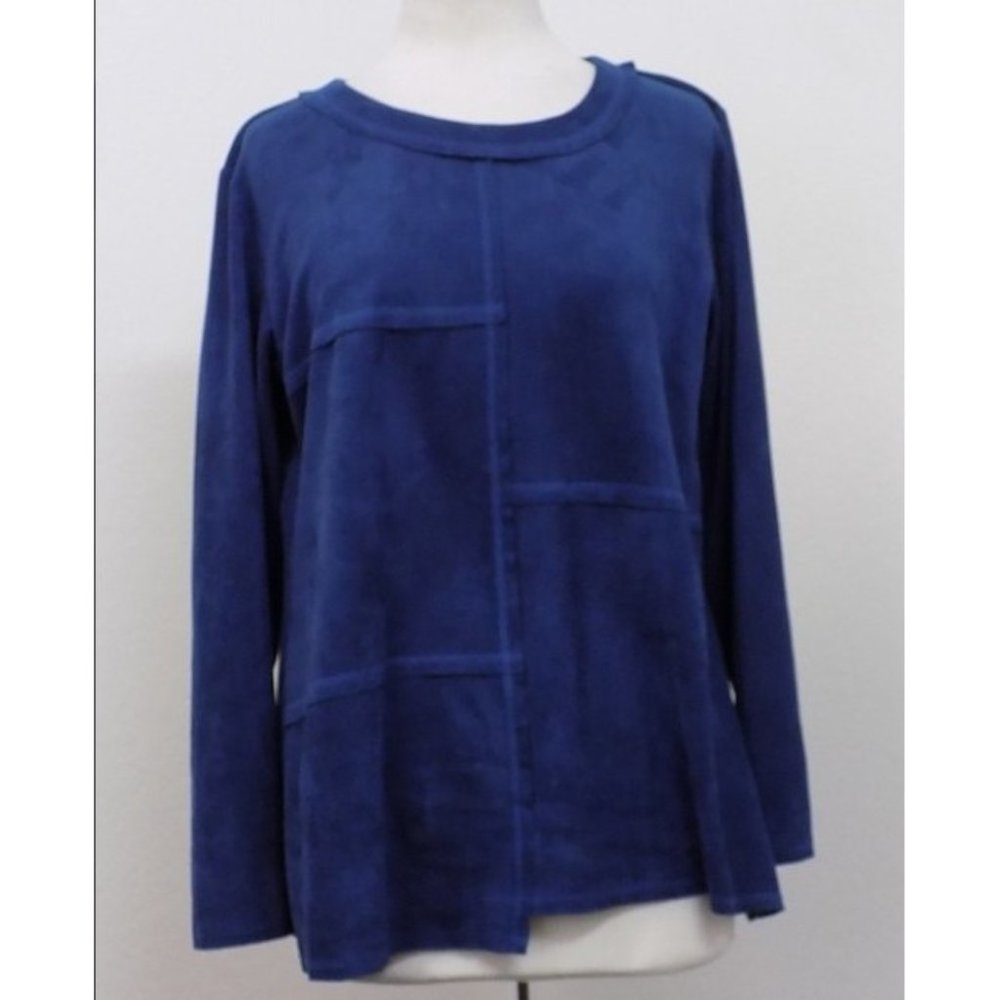 NWT Ethyl Royal Blue Long Sleeve Shirt L